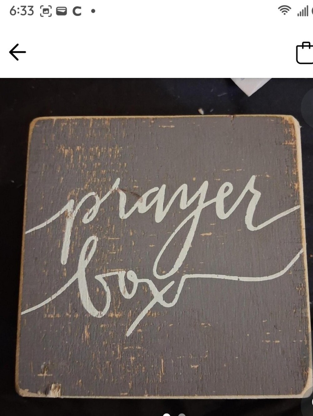 Little Distressed Wooden Prayer Box
